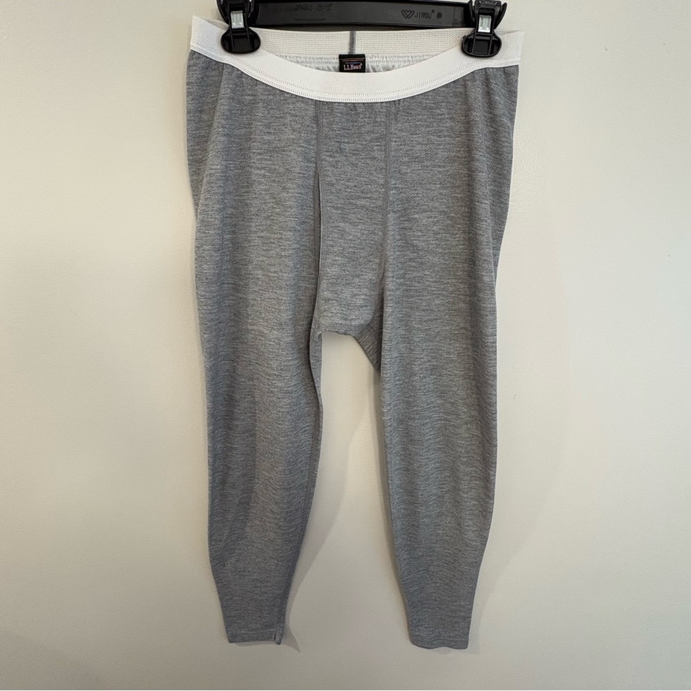 L.L. Bean Men’s Thermal Base Layer Pants Grey Size Medium Long John’s